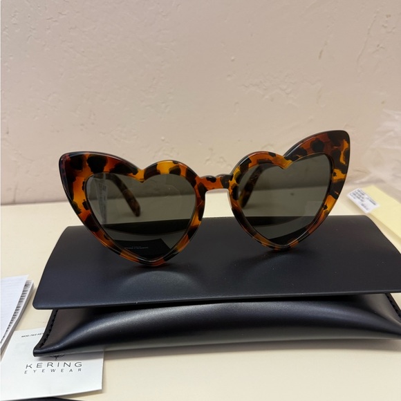 Brand New Saint Laurent 54MM Cat Eye Sunglasses Havana - Made in Italy - Picture 4 of 11